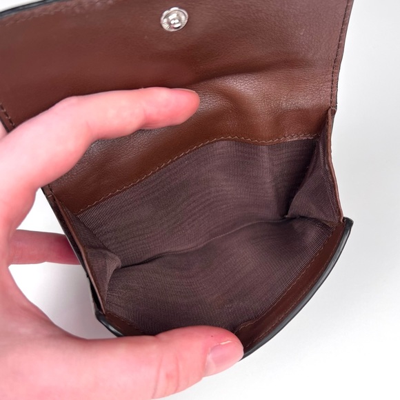 Celine Brown Compact Wallet With Lock - Picture 7 of 8